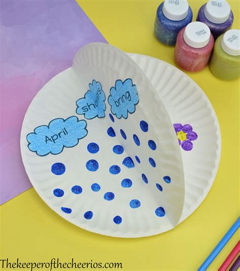 April Showers Paper Plate Craft The Keeper Of The Cheerios