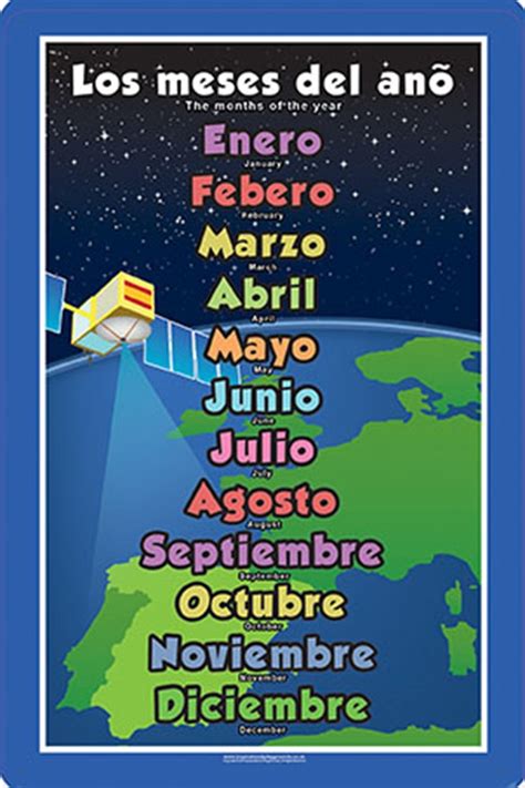 Spanish Months Of The Year Spaceright Europe Ltd