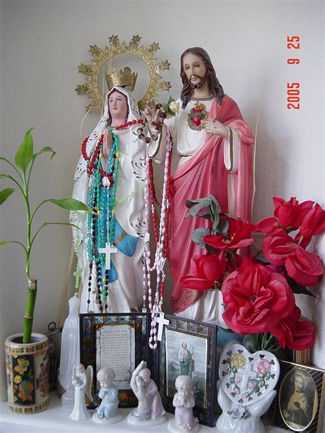 Dsc09158 Catholic Altar Home Altar Mary And Jesus