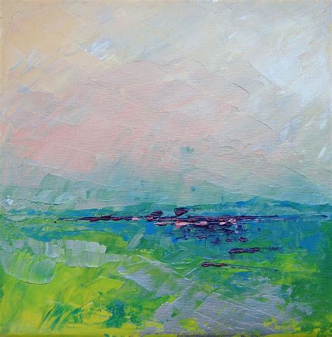 Vibrant Abstract Landscape Original Acrylic Painting