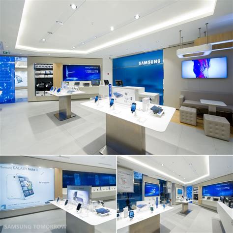 The Inside Of A Samsung Store With Multiple Displays