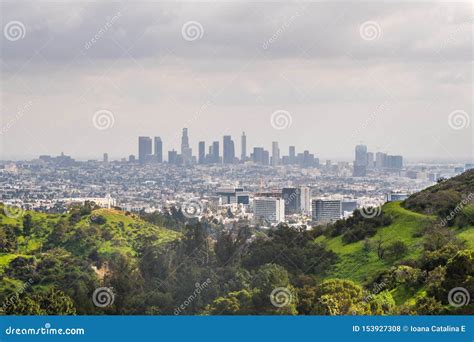 Beautiful View Of Los Angeles City From Hollywood Hills And Sunset Blvd