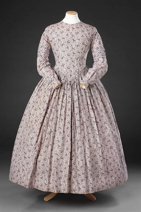Dress — The John Bright Collection 1840s Of Cotton 1800s Fashion 19th