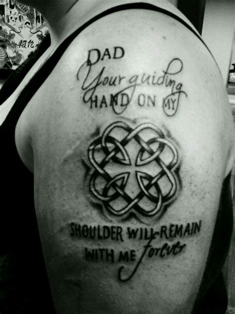 My Tattoo That I Got With My Dad The Celtic Symbol Means Father