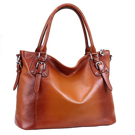 Heshe Womens Leather Vintage Handbags Top Handle Bags Totes Purse