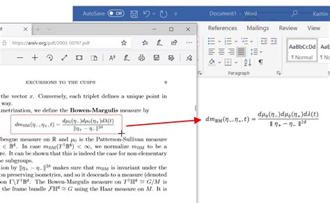 How To Insert An Equation Into Microsoft Word With Mathpix Snip