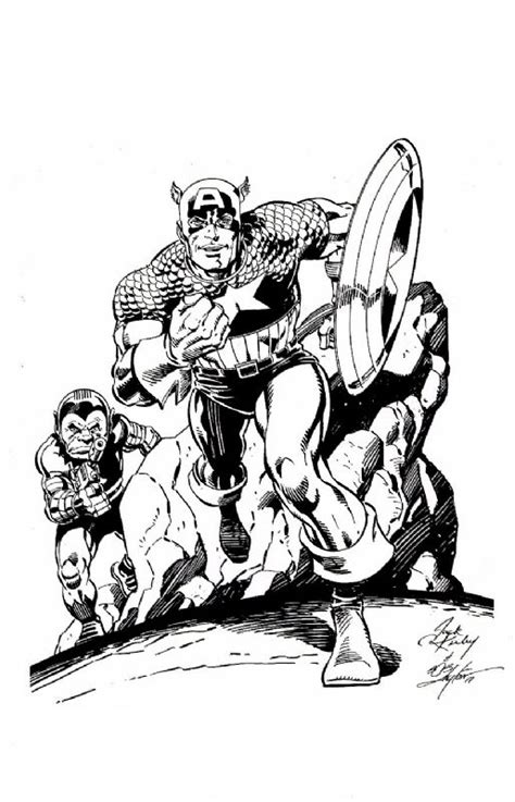 Jack Kirby Captain America Inks Comic Art Comic Art Jack Kirby