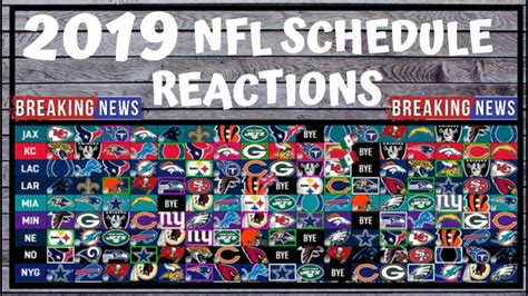 The tennessee titans take on the new england patriots during the wild card round of the 2019 nfl postseason. 2019 NFL Schedule Release - Preview and Reactions ...