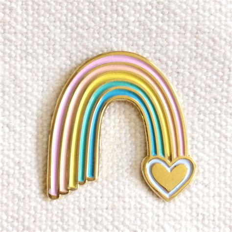 Rainbow Pin Rainbow Enamel Pin Rainbow Lapel Pin Pride Etsy Canada