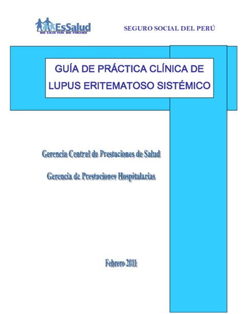 Pdf GuÍa De PrÁctica ClÍnica De Lupus Eritematoso SistÉmico Seguro