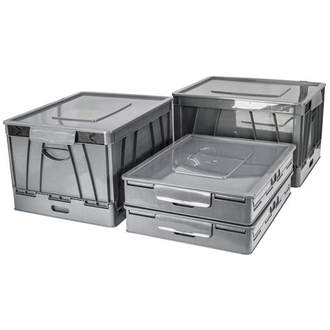 Storex Collapsible Crate With Lid Wayfair