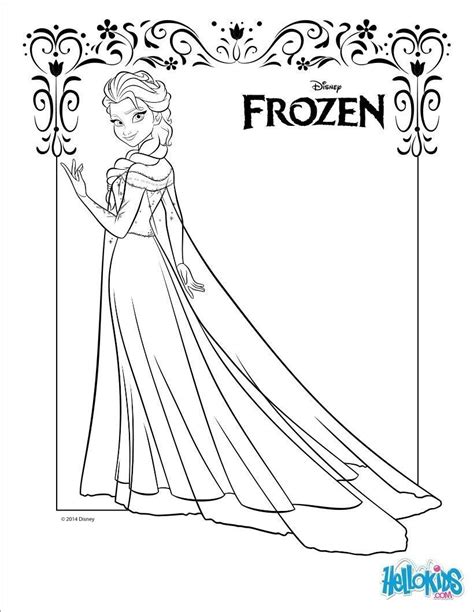 Elsa boyama sayfası, okul öncesi eğitim için eğlenceli çizim gerçekleştirmeyi sağlar. Boyama Resmi Elsa