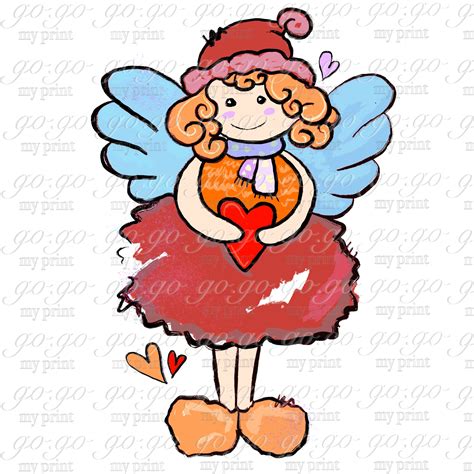 Valentine Png Angel Png Valentine Day Svg No File Kids Girl Etsy