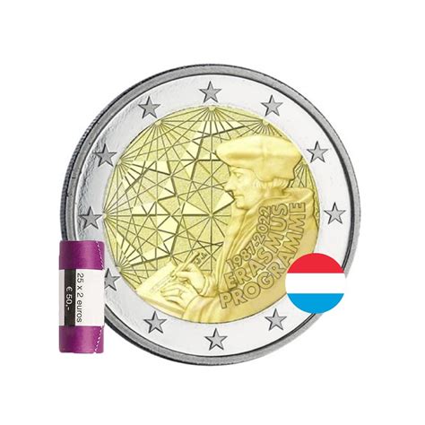 Luxembourg 2022 2 Euro Commémorative 35 Ans Du Programme Erasmus