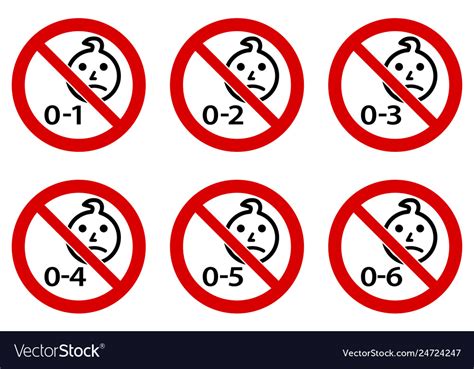 Not Suitable For Children Symbol Simple Toddler Vector Image