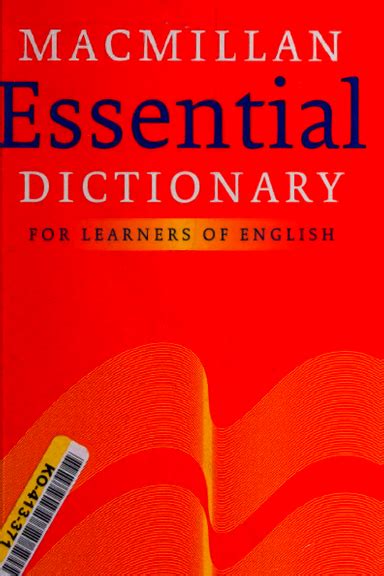Macmillan Essential Dictionary For Learners Of English Tủ Sách Học
