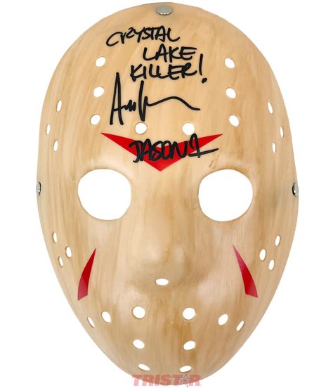 Ari Lehman Autographed Friday The 13th Jason Mask Inscribed Crystal
