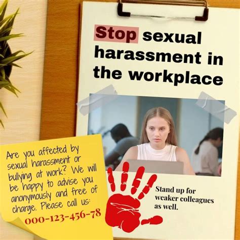 stop sexual harassment in the workplace template postermywall
