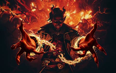 Wallpaper The Demon The Devil Art Mtg Kaldheim Tibalts Trickery