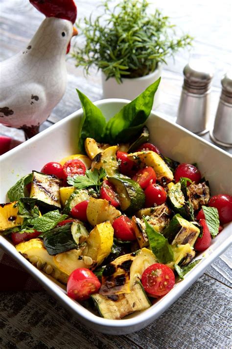 Zucchini or zucchinis), courgette (/kʊərˈʒɛt/; Charred Summer Squash Salad | Italian Food Forever