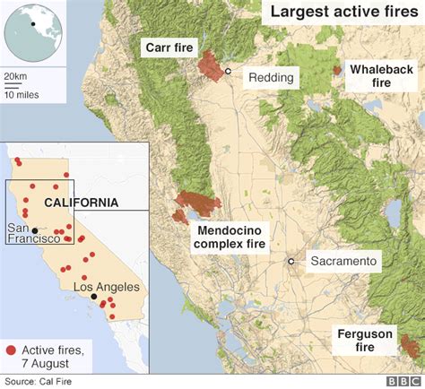 California Wildfire Declared Largest In States History Bbc News