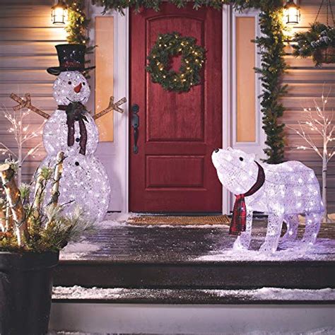 Noma 5 Ft Pre Lit Light Up Snowman With Top Hat Outdoor Christmas