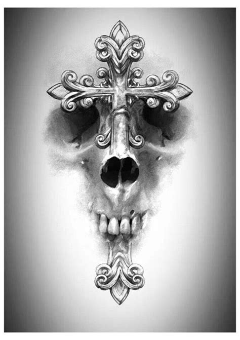Pin By Paulo Batista On Cross Skull Artwork Skull Art Skull Tattoo