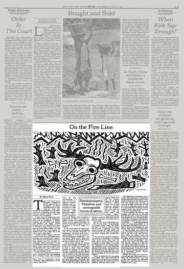 Opinion On The Fire Line The New York Times