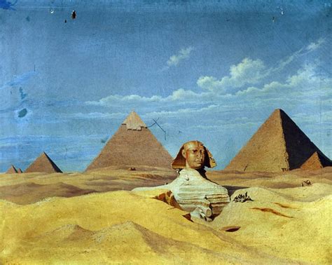 Pyramids Of Giza Painting Hubert Sattler Oil Paintings