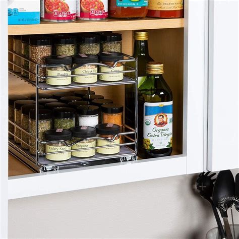 Prep And Savour Pull Out Spice Rack Organizer For Cabinet Heavy Duty