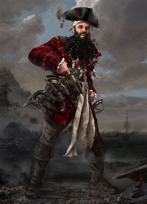 Edward Teach Blackbeard Yuriy Mazurkin Famous Pirates Pirates