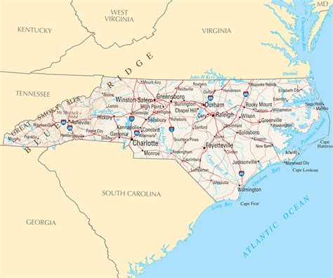 North Carolina Reference Map •