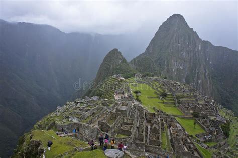 Machu Picchu Cloudy Day Peru South America Editorial Photo Image