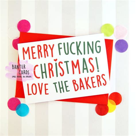 Merry Fucking Christmas Love The Personalised Christmas Card