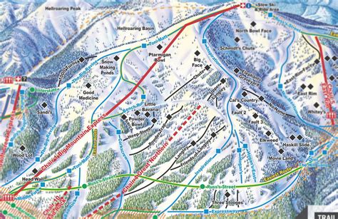 Chair One Area Map For Whitefish Mountain Resort