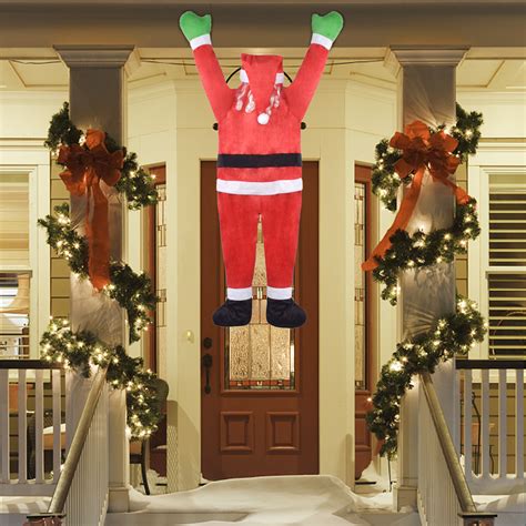 Elegant Choise Christmas Xmas Climbing Hanging Santa Claus Suit Decor 