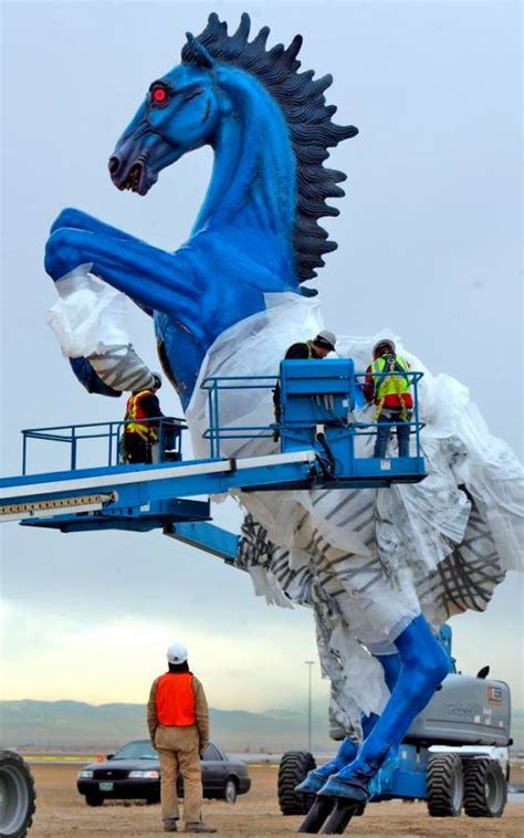 Blucifer The Giant Statue Of A Demonic Horse Located In The Denver