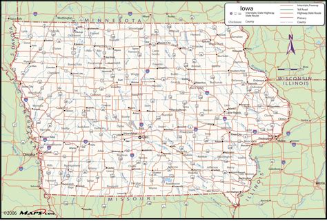 Iowa County Wall Map