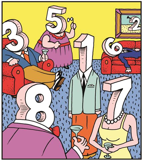 Numerology Cartoon Numbers People Color Illustration By John Pritchett