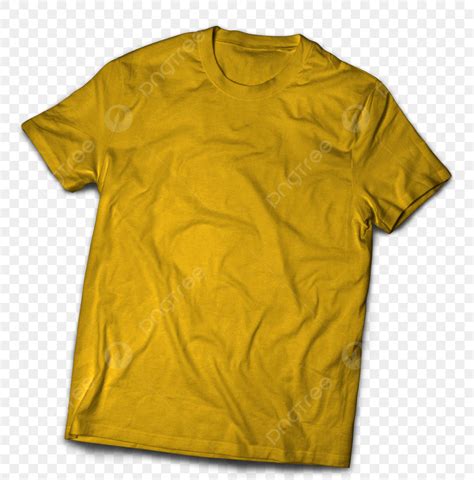 Maquete De Camiseta Amarela PNG Sablon Impressão Camiseta Imagem