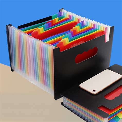 Visland Colorful A5 Multi Layer Expanding File Receipt Folder Organizer