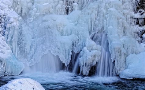 Winter Waterfall Desktop Wallpaper Wallpapersafari