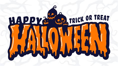Happy Halloween Text Banner with pumpkin family 1268263 - Download Free Vectors, Clipart ...