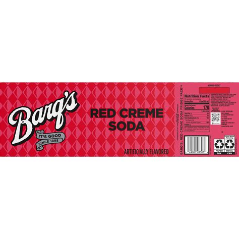 Barqs Red Creme Soda Pop 12 Fl Oz 12 Pack Cans