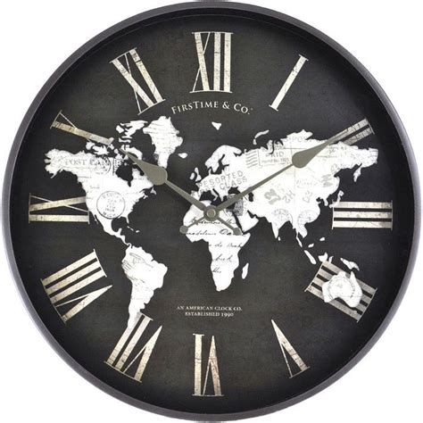 The Map Looks Great On This Clock Asstd National Brand Firstime World