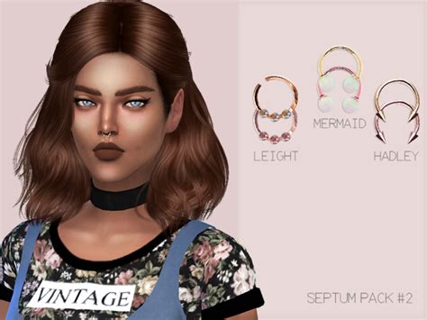 Septum Pack 2 Sims Sims 4 Sims 4 Piercings