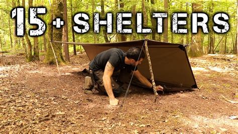 15 Shelters With A Tarp Camping And Bushcraft Youtube