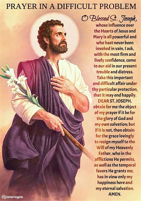 Prayer To St Joseph For Help In Solving A Difficult Problem Roman