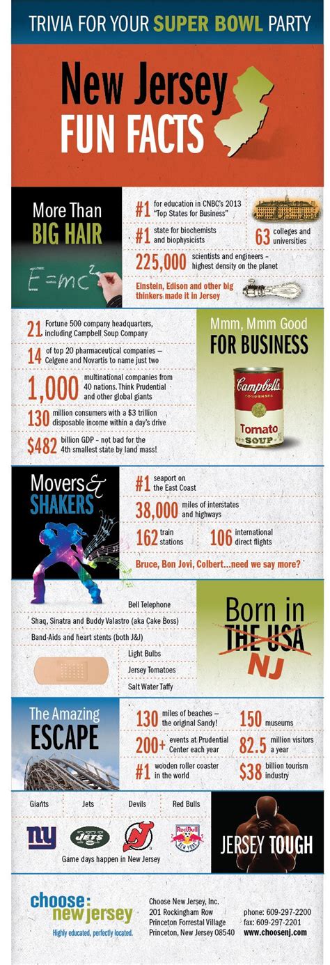 Travel Infographic New Jersey Fun Facts Infographic Econdev
