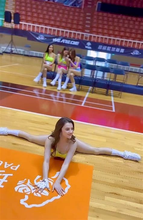 cheerleaders known as the luxygirls distract basketball player by twerking under hoop daily star